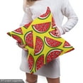 thumbnail image 4 of Ambesonne Watermelon Fabric by the Yard Upholstery, Tasty Summer Cartoon, 1 Yard, Multicolor, 4 of 4