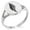 Silver, variant on Stainless Steel Elemental Fire Nation Minimalist Oval Top Polished Statement Signet Ring