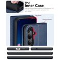 thumbnail image 5 of Ocase Compatible Con Galaxy S25 Plus Funda Tipo Cartera De Piel Sintética Con Tarjeteros, Función Atril De Bloqueo Rfid [Carcasa Interior De Tpu A Prueba De Golpes] Funda Protectora Para Teléfono De 6, 5 of 5