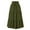 Army Green-A1, variant on Womens Boho Floral Maxi Midi Skirt 2025 Summer Trendy Drawstring Elastic Waist Pleated Aline Flowy Long Skirts Beach Vacation Army Green M