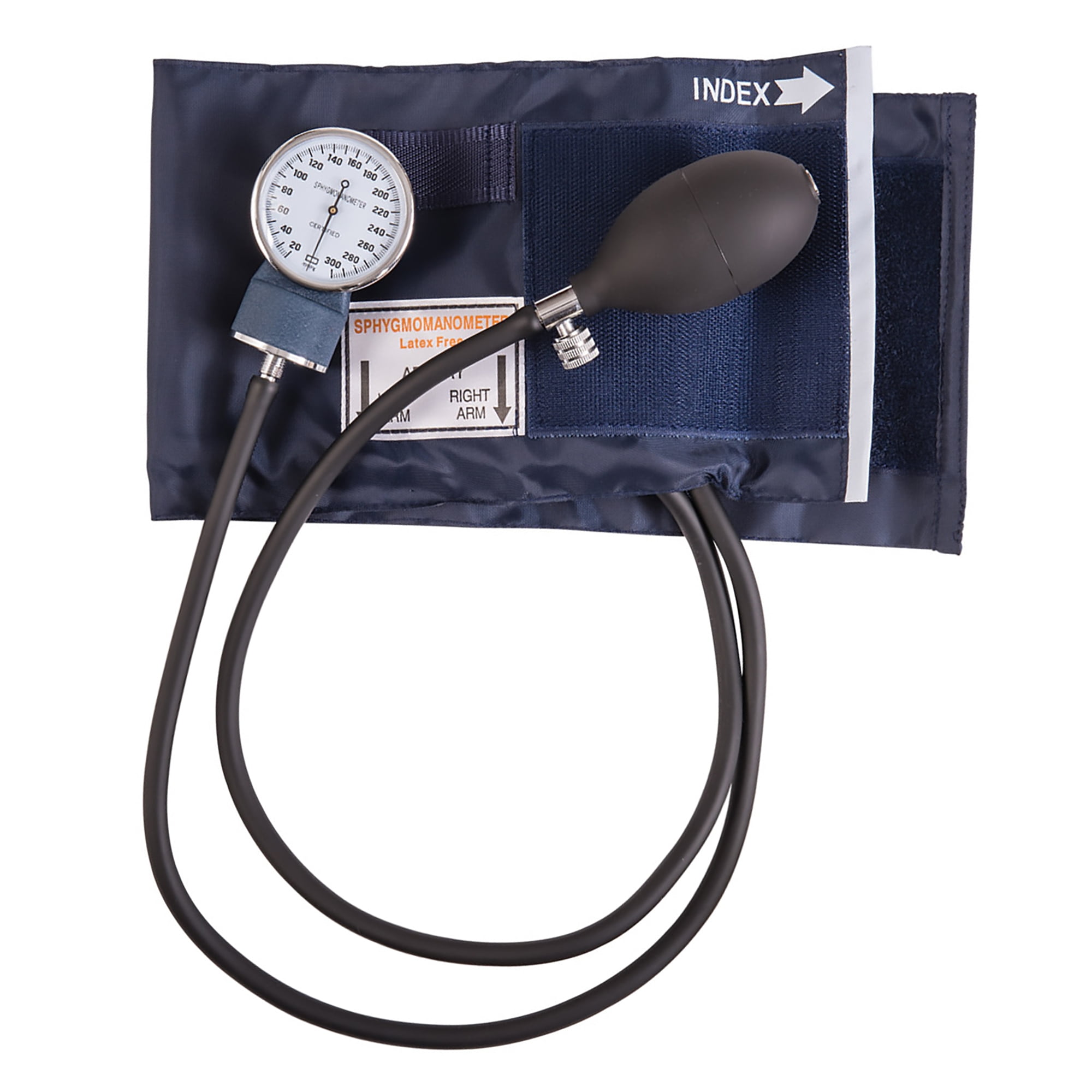MABIS MatchMates Manual Blood Pressure Monitor Kit Aneroid Sphygmomanometer  with Calibrated Nylon Cuff and Oversized Carrying Case, FSA and HSA