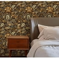 thumbnail image 2 of MOYISHI Peel and Stick Wallpaper 17.71inch x 236.22inch Gold/Grey Floral Contact Paper Removable Self -Adhesive Waterproof Flower Wallpaper Wall Mural Decoration, long, 2 of 7