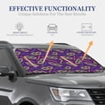 thumbnail image 4 of Balery 2 Piece Carnival Masks and Beads Car Windshield Sun Shade|Foldable Front Windshield Shade for Car Front Window for Most Sedans SUV Truck-Small, 4 of 7