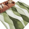 thumbnail image 3 of 5x7 Area Rugs, Sage Green Stripes Non-Skid Rubber Backing Large Rectangle Rugs - Living Room Bedroom Home Office, Retro Farmhouse Abstract Ripple Indoor Floor Mat Carpets Washable Rug, 3 of 9