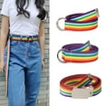 thumbnail image 2 of RYUJNDK Braided Rainbow Waist Belt Woven Braided Belt for Wrap Dress Night Club Wide Belt for Party Dancing Beach, 2 of 9
