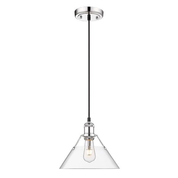 Orwell 1-Light Pendant in Chrome with Clear Glass