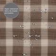 thumbnail image 5 of YFYANG Waterproof Bathroom Shower Curtain, Brown Abstract Plaid Stripe Shower Curtain Set with Hooks, Home Bathroom Tub Decor - 72 "x72", Plastic Hooks, 5 of 6