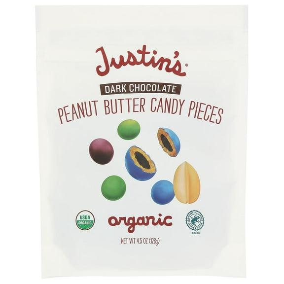 Justin's Dark Chocolate Peanut Butter Pieces (6 Pack) 4.5 oz