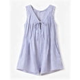 thumbnail image 3 of Favoffer Women's Striped Sleeveless Romper V Neck Casual Jumpsuit with Pockets for Summer Beach and Vacation Wear, 3 of 7