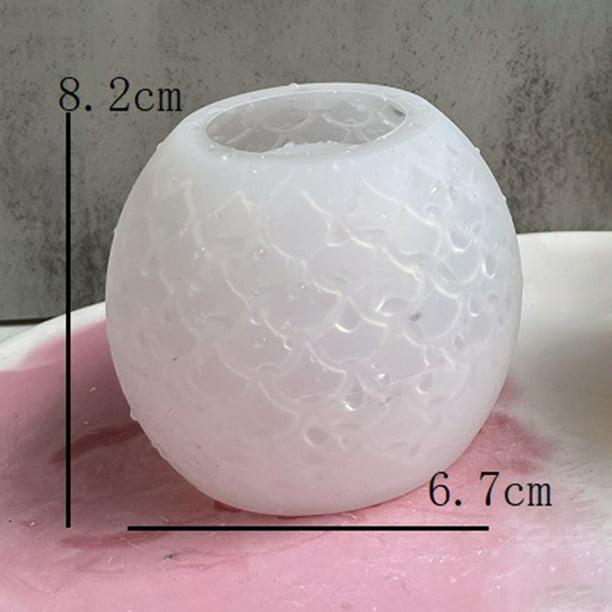 Peggybuy Fish Scale Flowerpot Mold Creative Gypsum Drop Glue Mold Craft  Home Decor (B) 