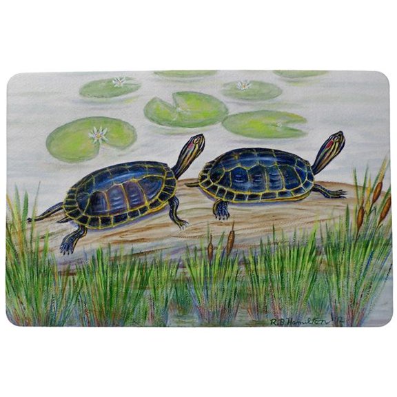 Betsy Drake  Two Turtles Door Mat - 18 x 26 in.