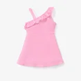 thumbnail image 3 of Disney A Line Princess Print One Shoulder Ruffle, Dress (Girl's), 3 of 6