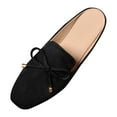 thumbnail image 1 of B91xZ Chaussures Plates pour Femmes à Talon Bas avec Bride à la Cheville, Noir 7, 1 of 5