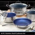 thumbnail image 1 of Granitestone Pro Stainless-Steel Pots & Pans Set, 1 of 5