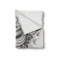 thumbnail image 2 of Kabuki Soft Flannel Fleece Throw Blanket, Warrior Samurai Drawing Style with Angry Expression Historical Artwork, Cozy Plush for Indoor and Outdoor Use, 60" x 80", Black White, by Ambesonne, 2 of 6