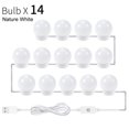 thumbnail image 1 of LED Makeup Mirror Light Bulb Lights Stepless Dimmable Wall Lamp 6 10 14Bulbs Kit for Dressing Table ,Widely Use, 1 of 7