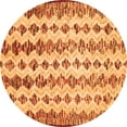 thumbnail image 1 of Ahgly Company Indoor Round Abstract Orange Contemporary Area Rugs, 3' Round, 1 of 1