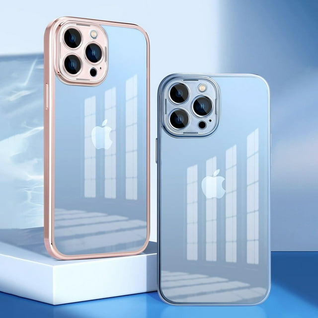ruzhgo Mirror Hard Thin Phone Case Transparent Back Shell Design for iPhone 11/12/13/14 Pro for iPhone 11/12/13/14 Pro Max