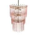 thumbnail image 3 of Hampshire Pink Acrylic 3-Tier Chandelier, 3 of 6
