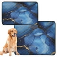 thumbnail image 2 of Qxltty Gilt Navy Blue Marbles Cat litter Pads Pet Set of 3 Diaper Mats Center Anti-leakage Layer Absorbent Soft and Comfortable, 2 of 7