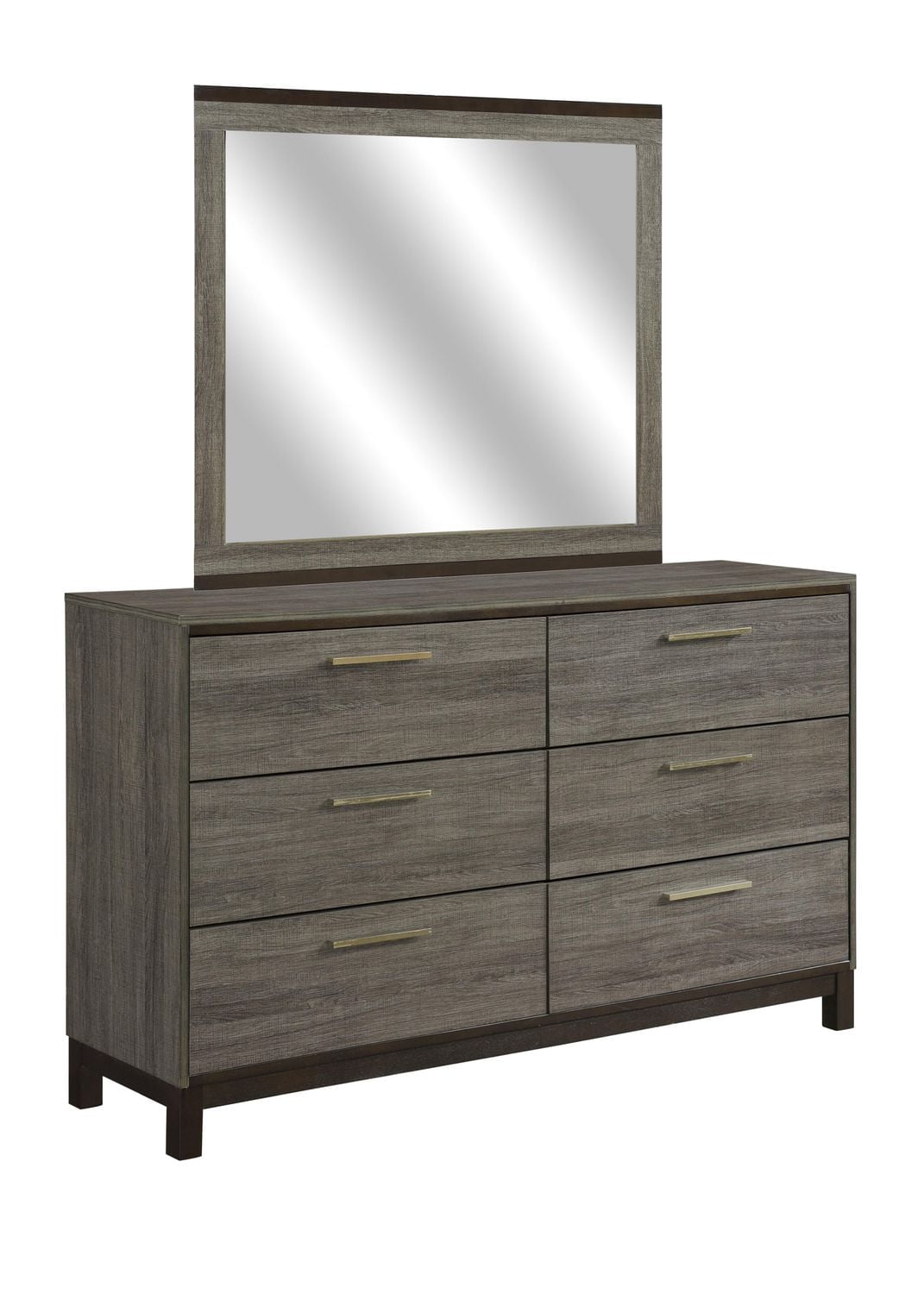 Topline Home Furnishings Grey Wood texture Dresser