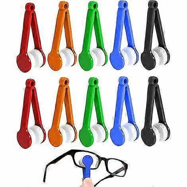 10 Pcs Glasses Cleaning Bru Sunglasses Cleaning Tool Mini Microfiber Brush 5 S For Sunglasses And Glasses Cleaning