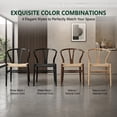 thumbnail image 5 of Polynices Wishbone Dining Chair, Solid Ash Wood Y Chair, Handwoven Paper Cord Seat, Fully Assembled, Walnut Frame/Natural Cord, 1-Pack, 5 of 8