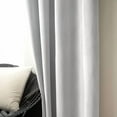 thumbnail image 6 of 2 Pieces Greyish White Velvet Curtains Exquisite & Elegant Grommet Thermal Soundproof Room Darkening Light Blocking Curtains/Drapes for Living Room Bedroom 52 x 63 Inch, 6 of 7