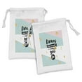 thumbnail image 1 of Dream Fabric Pouch Set of 2, Dreams Dont Work Unless You Do Inscription Abstract Hipster Retro Style Composition, Drawstring Bag for Toiletries Masks and Favors, 9" x 6", Multicolor, by Ambesonne, 1 of 2