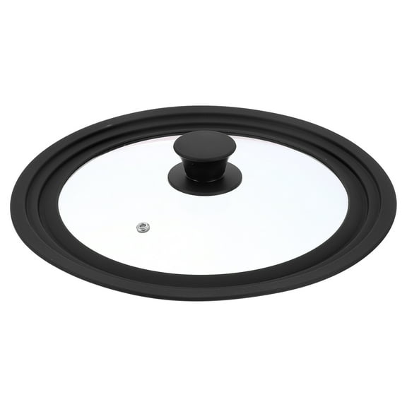 Uxcell 1 Pack Universal Lid for Pot Fit 9.5, 10, 11 Inch Diameter Cookware, Black