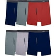 thumbnail image 6 of Mens 10-Pack Assorted Boxer Briefs by Fruit of the Loom Comfortable Mystery Pack Colors Materials Vary 3X, 6 of 12