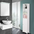 thumbnail image 5 of LINJH Narrow Cabinet, 67" Tall Slim Bathroom Storage Cabinet 12" Wide White Skinny Linen Cabinet with 3 Open Shelves Single Door Adjustable Shelf Space Saving Corner Pantry, 5 of 6