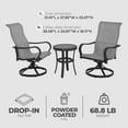 thumbnail image 2 of Four Seasons Courtyard Palermo 3 Piece Aluminum Bistro Chair and Table Set, 2 of 9