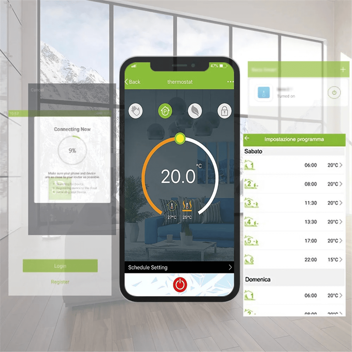 Smart Tuya Voice Control Smart Programmable Thermostat APP Control LCD Water/Gas Boiler Heating Black WiFi