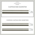 thumbnail image 5 of Exclusive Home Twist 1" Window Curtain Rod and Finial Set, Adjustable 66"-120", Matte Nickel, 5 of 8