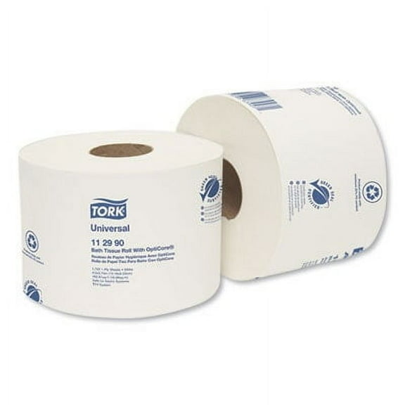 Universal Bath Tissue Roll With Opticore, Septic Safe, 1-Ply, White, 1755 Sheets/Roll, 36/Carton