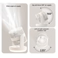 thumbnail image 3 of Table Fan, Air Circulator, Desktop Oscillating with Double Side Airflow Design, Automatic Oscillation, 3 Speeds, 6000mAh Battery, Soft Night Light for, 3 of 7