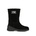 thumbnail image 3 of SAM EDELMAN Womens Black 1" Platform Comfort Lug Sole Logo Water Resistant Kaylie Round Toe Wedge Slip On Leather Snow Boots 6 M, 3 of 4