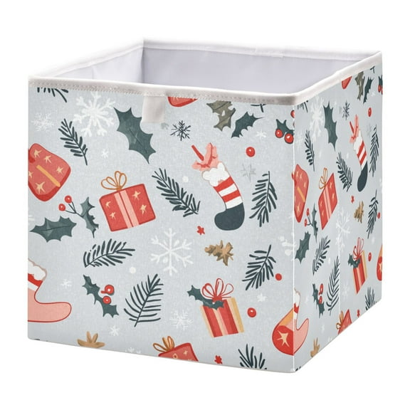 Foldable Fabric Storage Bin Home Cubes Clothing Organizer Bins Large Collapsible Box Basket for Home Organizer Christmas Decorative Elements