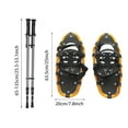 thumbnail image 2 of Grey Gold Black Ski Snowshoes Set with Adjustable Poles,-40°C Resistant,110-220lbs Load,Double Ratchet,35-45EUR Fit, 2 of 17