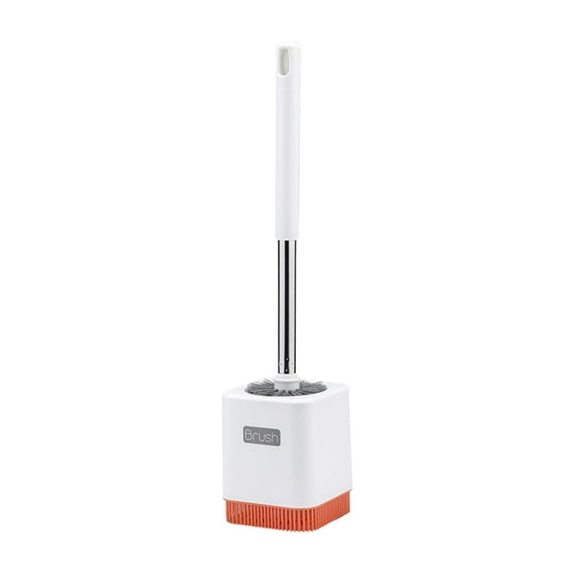 Wall-Mounted Toilet Brush with Angled Bristles, Bathroom Hygiene Tool for Tight Spaces, Includes Drip-Free Base & Durable Handle