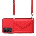thumbnail image 2 of for Samsung Galaxy A34 5G Slim Case with Card Holders and Strap for Women, Samsung Galaxy A34 5G Phone Case Wallet PU Leather Kickstand RFID Blocking Flip Shockproof Wallet Case - Red, 2 of 11