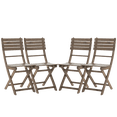 thumbnail image 4 of Tcbosik Folding Acacia Wood Chairs Set of 4, Outdoor Dining Chairs, Portable Bistro Chair for Patio, Porch, Backyard, Poolside, No Assembly Required, Grey, 4 of 10