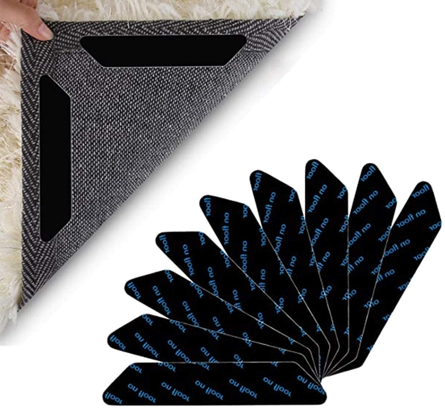 Rug Grippers for Multitype Floors, Pack of 32/16/8 AntiSlip Carpet