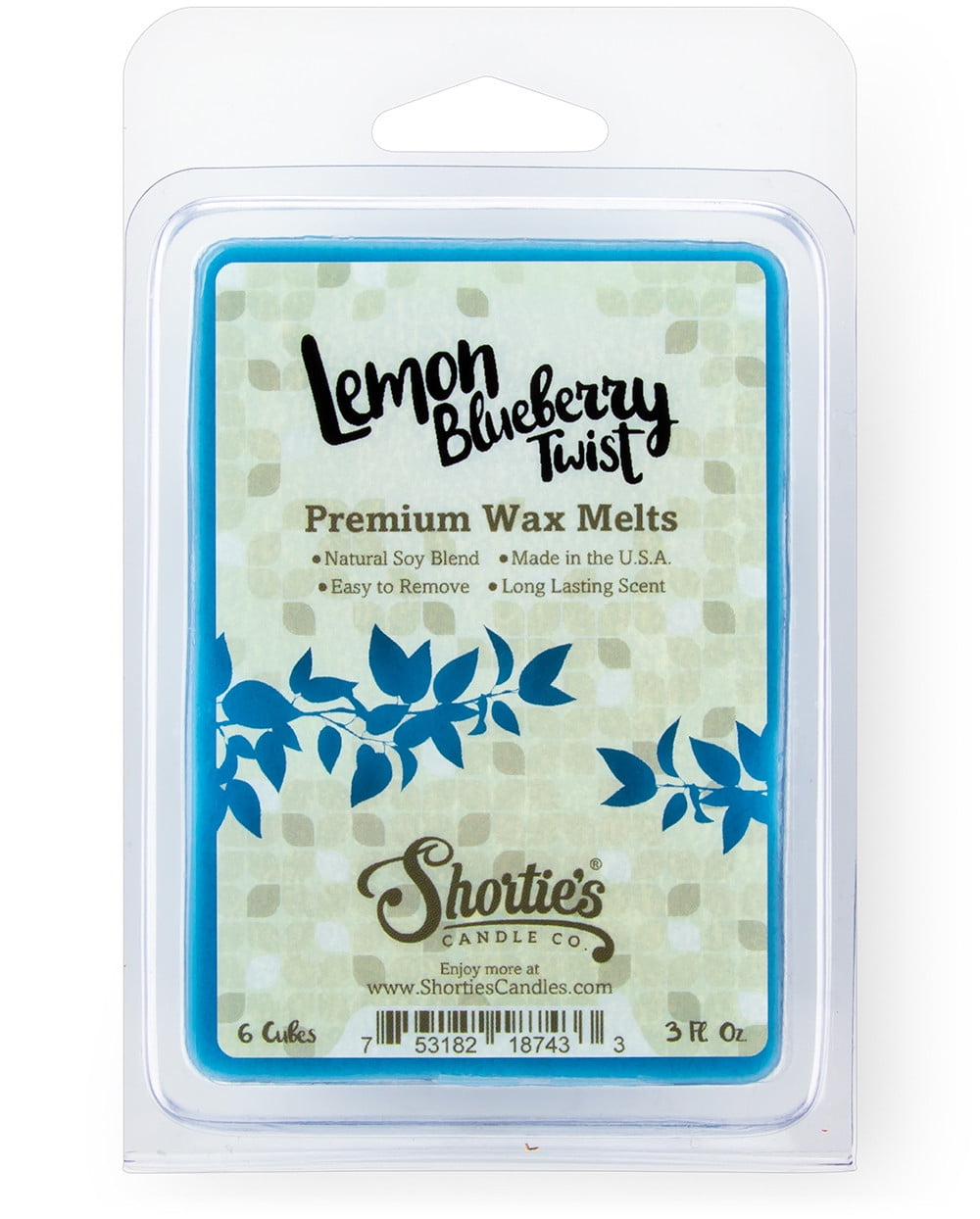 Lemon Blueberry Twist Wax Melts 1 Highly Scented 3 Oz. Bar Made