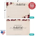 thumbnail image 4 of 321Done Cartes Seau (50 Cartes) 4 Pouces x 6 Pouces pour Mariage, Remise de Diplômes, Retraite, Anniversaire - Fabriqué aux États-Unis - Roses Rouges Kraft Tan Floral, 4 of 4