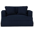 thumbnail image 5 of Sunset Trading Newport 52" Fabric Slipcover Chair & A Half with Ottoman in Blue, 5 of 5
