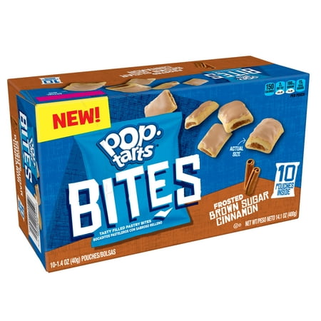 Kellogg's Pop-Tarts Bites Frosted Brown Sugar Cinnamon Filled Pastry Snack Bites 14.1 oz 10 (Best Way To Eat Pop Tarts)