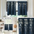 thumbnail image 2 of 2Pc Curtains Floral Curtains Kitchen Coffee Curtains Bedroom Rod Curtains Lace Short Curtains Lace Curtains 29 X 24 Inch 2 Panels, 2 of 9