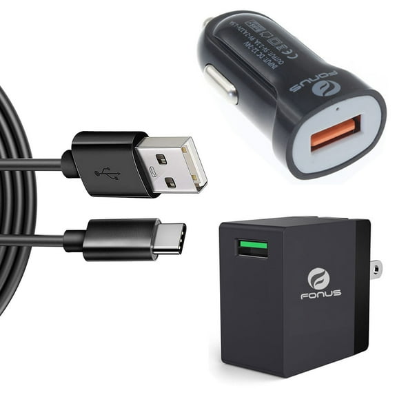 Fast Home Car Charger USB Cable for Motorola Moto G Stylus 5G (2022)/G Stylus 5G (2023)/Stylus 5G (2024)/Stylus 5G (2025) - Type-C 6ft Long Travel Power Adapter Cord